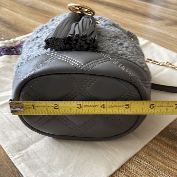 Tory Burch Fleming Soft Boucle Mini Bucket Bag Carbon Style 89764 NWT - Picture 13 of 16